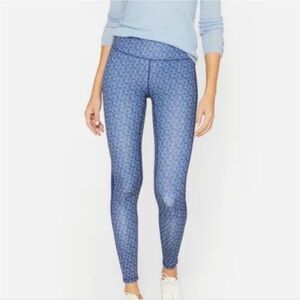 J.McLaughlin Blue Lottie Leggings navy ripple pattern size medium